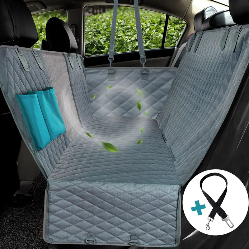 Dog Seat Cover with Mesh Visual Window